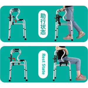 Rodador de acero barato de gran oferta para productos de cuidado, dispositivo para caminar para uso en interiores y exteriores, rodante para ancianos, gris plateado - Product Image 3