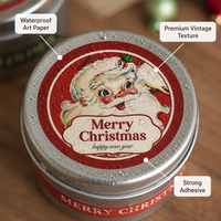Adesivi Sigillanti Personalizzati per Natale - Etichette Premium in Carta Patinata Impermeabile per Confezioni Regalo Festive
