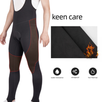 Darevie – Cuissard de cyclisme thermique en polaire pour l'hiver, short de cyclisme rembourré à bretelles, cuissard de compression pour le vélo