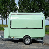 Remorque et camion alimentaire multifonction en aluminium avec refroidisseur de boissons, boutique mobile de bonbons et de chips, certifié ADR