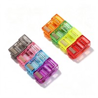 Conector Modular de Red Ethernet RJ45 Multicolor CAT6 UTP 8P8C