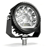 Phare de travail LED rond de 5 pouces à faisceau spot pour Jeep Wrangler, éclairage de toit tout-terrain