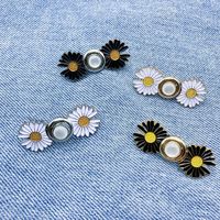Kancing Logam Daisy Alloy untuk Celana, Pengait Pinggang, Pengontrol Pinggang, Tanpa Paku, Tanpa Jahitan, Dapat Dilepas, Dapat Disesuaikan, Ukuran Besar Kecil