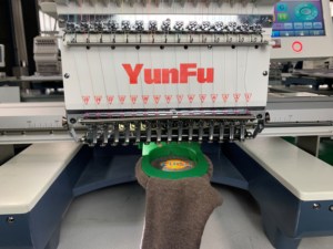 2024 Doorstep Delivery YunFu Cap Patch 3D Flat Shoes Sock Automatic Computer Single Head Embroidery Sewing Machine for Sale - Product Image 3