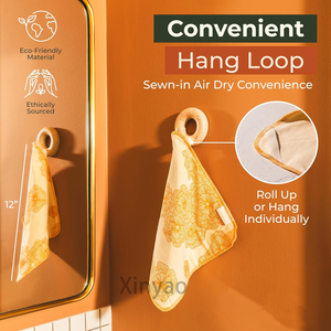 Serviette en papier réutilisable pour la cuisine avec logo personnalisé, double couche, super absorbante, en <span class=keywords><strong>coton</strong></span> biologique, torchon, grande feuille de tissu - Product Image 5