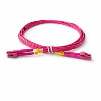 Cordon de brassage fibre optique LC vers LC Multimode OM4 50/125 Duplex 2mm LSZH de haute qualité, certifié CE et RoHS, prix usine