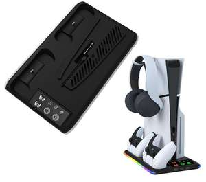 HA-8008 Multifunctional <strong>Cooling</strong> <strong>Stand</strong> for <strong>PS5</strong> Slim Disc and <strong>PS5</strong> Slim Digital Charging <strong>Stand</strong> Storage Bracket - Product Image 2