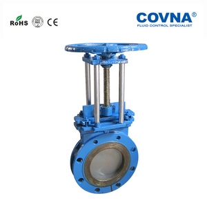 Válvula de cuchilla industrial de acero inoxidable o hierro fundido con bridas tipo Lug para lodos - Product Image 4