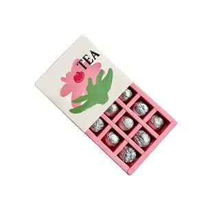 Coffret à thé fleurissant avec logo personnalisé belle boîte prête à offrir boîte d'emballage de thé fleuri boîte de papier pour thé