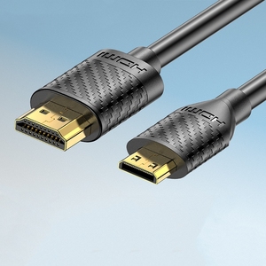 Cable <span class=keywords><strong>Mini</strong></span> <span class=keywords><strong>HDMI</strong></span> <span class=keywords><strong>a</strong></span> <span class=keywords><strong>HDMI</strong></span> 4K 60Hz con Conector Chapado en Oro para Monitor, Tablet, Cámara, HDTV - Product Image 1