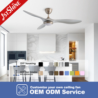 Ventilador de Techo de Alta Eficiencia con Luz, Control Remoto y Flujo de Aire Potente, Marca 1stshine, Aspas de ABS