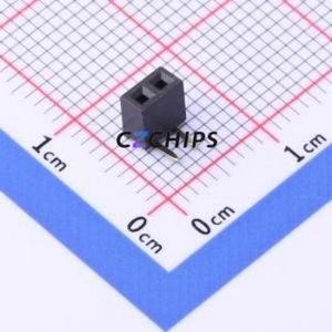 PM200-1-02-W-4.3 Pin Socket Bent Lead Through Hole,P=2mm Connector 1x2P 2mm Square Hole Right Angle Insert - Product Image 1