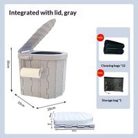 Toilette pliable avec porte-papier amovible pour le camping, l'extérieur et les situations d'urgence - Pot portable