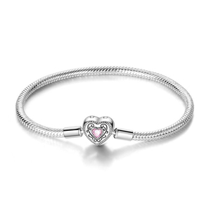 Amuleto de Plata con Zirconia de Moda Europea y Americana, Diseño Vintage Abierto para Mujer, Chapado en Plata, Forma de Corazón, Uso Diario - Product Image 4