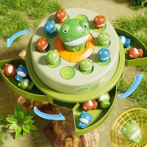 Trẻ em nảy ếch Net bắt Đồ chơi điện phóng ếch nhỏ bàn xoay tập trung đào tạo tương tác giáo dục đồ chơi với âm nhạc - Product Image 5