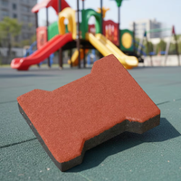 Dalles de sol en caoutchouc antidérapantes non toxiques en EPDM pour allées de jardin, terrains de jeux, pistes de course de chevaux, dalles de sol en caoutchouc en forme d'os de chien, dalles de sol en caoutchouc