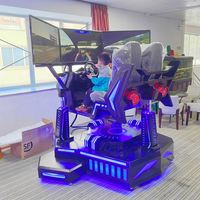Máquina Simuladora de Carreras Dinámica de Metal para Exteriores con Pantalla Triple y Más de 700 Juegos de Realidad Virtual para Uso en Centros Comerciales