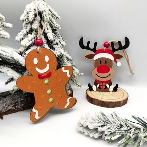 Graziosi Ornamenti in <span class=keywords><strong>Legno</strong></span> per l'<span class=keywords><strong>Albero</strong></span> di Capodanno, Decorazioni Sospese Ecologiche e Originali, Ciondoli Artigianali Unici - Product Image 4