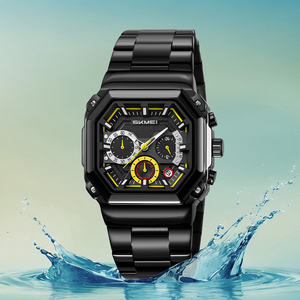Skmei 9359 noir abordable mode décontracté bracelet en acier inoxydable montre Guangzhou en gros pour les montres étanches 3ATM - Product Image 1