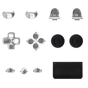 SYYTECH Chrome Printing L1 R1 L2 R2 Tecla de dirección ABXY D-pad Botón para Playstation 4 <span class=keywords><strong>PS4</strong></span> <span class=keywords><strong>Controller</strong></span> 4,0 5,0 Juego completo - Product Image 3