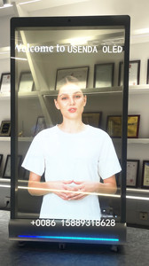 Pantalla publicitaria de tótem de TV de señalización 4K de 77 pulgadas, pantalla <span class=keywords><strong>Oled</strong></span> transparente - Product Image 3