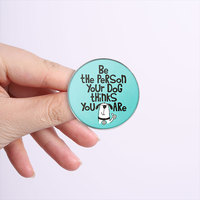 Spedizione Diretta di Badge Rotondi Personalizzati Stampati, Spille Personalizzate con Cartoni Animati, Citazioni Ispiratrici, Figure di Animali e Piante
