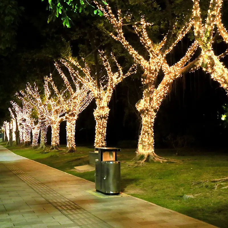 Guirnalda de luces LED para exteriores, tira de luces de hadas para decoración de fiestas navideñas, bodas y vacaciones, 10M, 20M, 30M, 50M, 100M