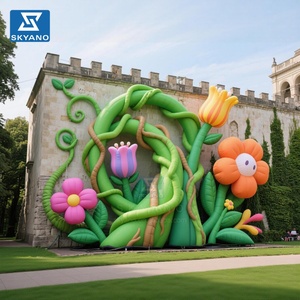 Guirlande de fleurs gonflables personnalisées, guirlande florale gonflable, fleurs Alice pour toile de fond d'événement, publicité, <span class=keywords><strong>décoration</strong></span> gonflable - Product Image 2