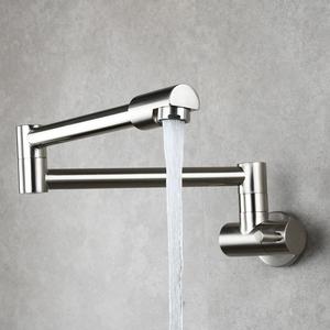 Robinet <span class=keywords><strong>mitigeur</strong></span> d'évier de cuisine pliant à montage mural <span class=keywords><strong>doré</strong></span> <span class=keywords><strong>doré</strong></span> Robinet de cuisine en cuivre flexible - Product Image 3