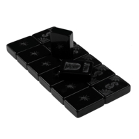 Ensemble de Mahjong portable classique monocouche noir Carreaux acryliques Mahjongg Carreaux 36mm Ensemble de Mahjong chinois