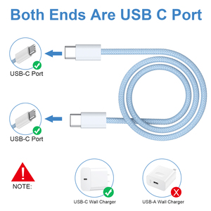 Câble USB-C tressé en nylon à charge rapide 3A, 60W, 20V 3A, directement de l'usine, pour <span class=keywords><strong>iPhone</strong></span> 15 - Product Image 2