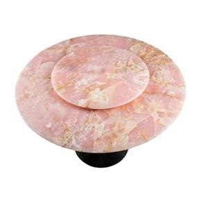 Handmade Rose Quartz Onyx Stone Corner Table <b>Top</b> A Game for Your Home Table Elegant Wholesale Custom Furniture & Bulk Product - Product Image 1
