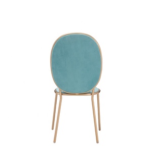 De luxe Style Bistrot En Métal Cadre Chaise En Tissu - Product Image 2
