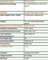 Analizador de Oro Aurispec EDX-B1, Espectrómetro de Rayos X de Sobremesa, Certificado CE, Pantalla Táctil a Color de 10.1 Pulgadas, Velocidad de Escaneo de 60-120s
