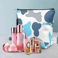 Pochette de voyage pour maquillage, pochette à main pour femme, sac organisateur, sac cosmétique personnalisé camouflage violet, POD 1 pièce MOQ, votre logo personnalisé