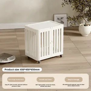 Nhựa Nhà Vật Nuôi 4-Bánh Xe Di Chuyển Mèo & Con Chó Lồng Cho Tất Cả Các Mùa Dễ Dàng Để Làm Sạch Đồ Nội Thất Vật Nuôi Cao-Minh Bạch Acrylic Cửa - Product Image 6