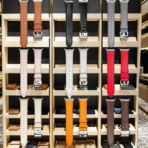 Correa de Cuero de Lujo para Reloj Inteligente, para Relojes de 38-49 mm, Transpirable, con Hebilla de Pin - Product Image 2