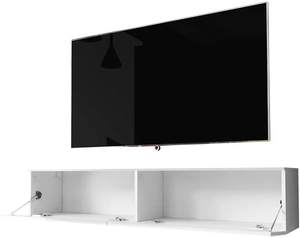 Selsey-Salon Meuble <span class=keywords><strong>TV</strong></span> Blanc mat/Blanc brillant peut s'<span class=keywords><strong>accrocher</strong></span> <span class=keywords><strong>au</strong></span> <span class=keywords><strong>mur</strong></span> - Product Image 2