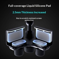 Support de téléphone universel magnétique en silicone pour lit avec emplacements pour cartes, hauteur réglable et protection d'écran flexible pour les coins
