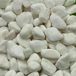 Tốt nhất vườn trang trí nội thất màu trắng tinh khiết Alabaster đá cẩm thạch tuyết trắng sỏi đá TV đứng tự nhiên đánh bóng đá - Product Image 4