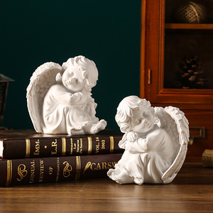 Mystic Arts Angel Figurine Set Resin White 4 Pieces Decorative Home Church Desktop Ornament - Product Image 2