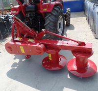 Tondeuse à gazon à double disque à large largeur de coupe |   Machine de désherbage rotative montée sur tracteur pour l'entretien des ranchs et des jardins - Fournitures de machines agricoles