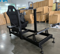 Ensemble complet de simulateur de conduite en aluminium 4080 Sim Racing Rig avec siège baquet et base de volant universelle pour jeux PC