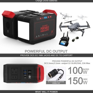 Station d'alimentation portable mini 80W 300Wh, générateur solaire MPPT, prise universelle EU US UK pour les voyages, la randonnée, l'extérieur, l'intérieur - Product Image 3