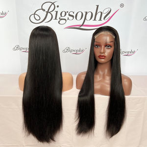 Prix promotionnel Perruques Bob avec fermeture en dentelle 5x5, 24 pouces, lisses comme des baguettes, en cheveux humains vietnamiens, noir naturel, cheveux bruts, vente en gros directe usine - Product Image 3