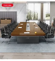 Ensemble de bureau de réception moderne et simple, grand bureau de réunion, chaise de bureau, table de conférence en bois pour la formation
