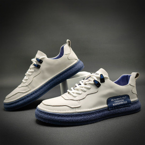 Chaussures de skate pour hommes, grande taille, chaussures décontractées, chaussures plates polyvalentes, chaussures à enfiler en tissu extensible pour le printemps, l'été et l'automne - Product Image 2