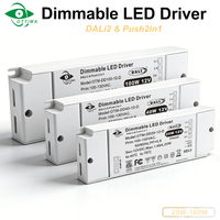 Fuente de Alimentación LED Dali Push con 5 Años de Garantía, 12V 24V 20W 30W 40W 50W 60W 80W 96W 100W, Controlador LED de Voltaje Constante Regulable