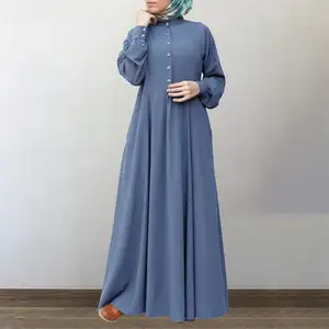 Pakaian wanita Abaya Dubai Turkey Muslim Hijab Dress Maroko Kaftan gaun malam busana Islam vestidi da sera