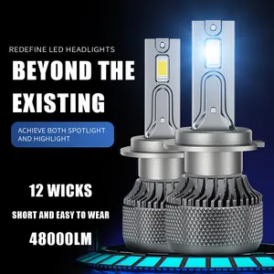 Relyus F3 12V 6000K רכב LED פנסי 9005 9006 H1 H11 H3 H4 H7 גבוהה נמוך Beam נהיגה אור ערפל מנורה נורות רכב פנס